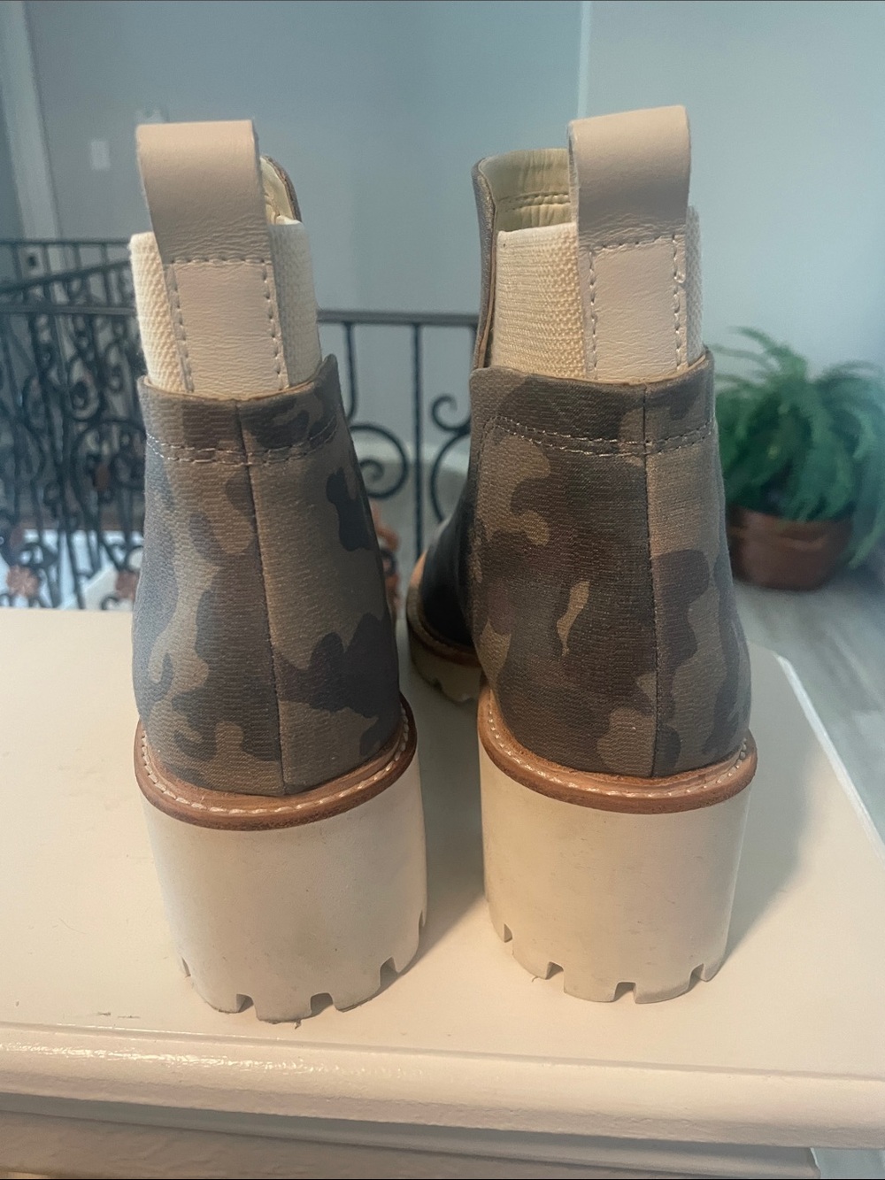 Dolce Vita Camouflage Chelsea Combat Boots in Green, Brown and Tan - Picture 9 of 9
